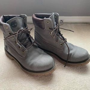 Grey Timberland Boots